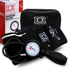 Ever Ready First Aid 313049519595 One Handed Palm Manual Blood Pressure Sphygmomanometer Mon