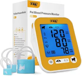 Fdk 762849230115 Veterinary Blood Pressure Monitor Pet Dog Cat Lcd Screen Backlight 3 Cuffs