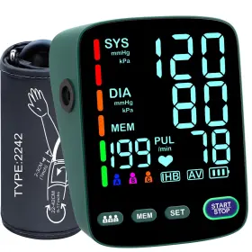 A02-e Fiyes Blood Pressure Monitor 9 Inch -17 Extra Large Adjustable Cuff La