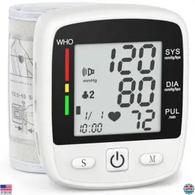 B08y5tld3c Fluke Digital Wrist Blood Pressure Monitor Automatic Adjustable Cuff 2 Users Lcd