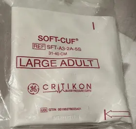 Sft-a3-2a-5s Ge Critikon Blood Pressure Cuff 31-40cm Large Adult Soft-cuf