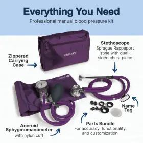 Graham-field 038673000430 Lumiscope Professional Kit - Stethoscope Manual Bp Cuff Sphygmomanometer #3
