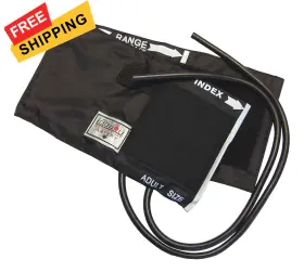 2355-2a Graham-field Labtron Accumax Blood Pressure Cuff - Nylon And 2-tube Latex Adult Black