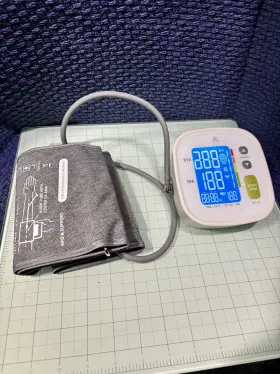 Greater Goods 0669 Cellular Bpm Upper Arm Digital Bp Monitor With Cuff Bluetooth White