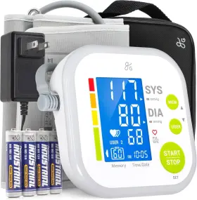 Greater Goods 744759871978 Blood Pressure Monitor - Complete Bp Machine Kit With Wall Adapter
