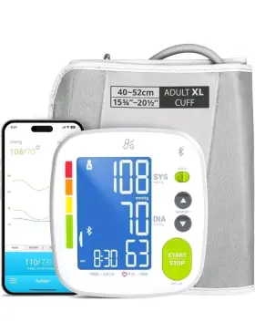 Greater Goods 875011006613 Bluetooth Blood Pressure Monitor - Accurate Digital Upper Arm Bp M