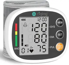 Guaever 313032451451 Wrist Blood Pressure Monitor For Home Use Rechargeable Bp Machine Automatic Dig