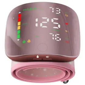 Guaever 707630463730 Wrist Blood Pressure Monitors For Home Use With Led Curved Screen Rechargeabl
