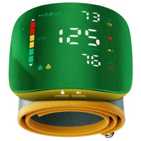 Guaever 707630463747 Wrist Blood Pressure Monitor With Green Led Curved Screen Rechargeable