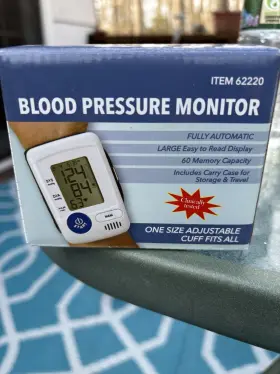 62220 Harbour Freight Blood Pressure Monitor Cuff Adjustable New In Box