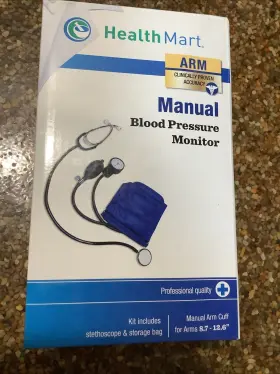 Bpag1-20hm Health Mart Manual Blood Pressure Monitor Arm With Stethoscope And Storage Bag