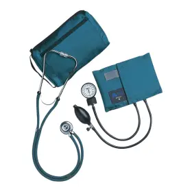 01-360-161 Healthsmart Mabis Blue Reusable Aneroid / Stethoscope Set 1 Each
