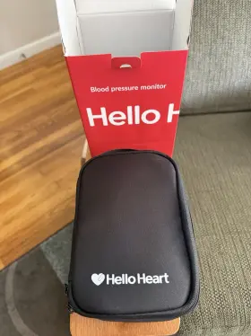 Hello Heart Ac2242-11 Upper Arm Digital Bp Monitor With Wide Range Cuff And Case