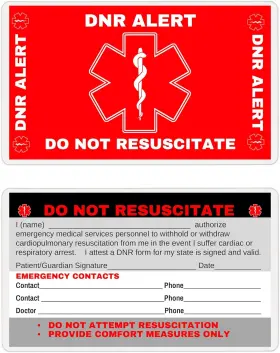 Dnr-101 Hit Director Dnr Do Not Resuscitate Wallet Card Quantity 2