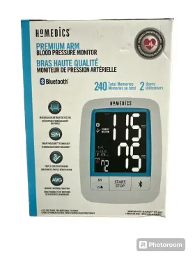 Homedics 445032345324 Bluetooth Upper Arm Blood Pressure Monitor