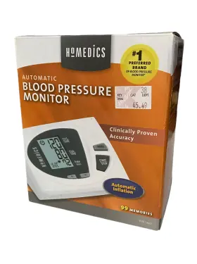 Bpa-040 Homedics Auto Blood Pressure Monitor Standard Cuff Batteries Incl Works
