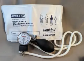 520136 Hopkins Bladderless Blood Pressure Cuff Adult Sz 11 Sphygmomanometer Unused Nip