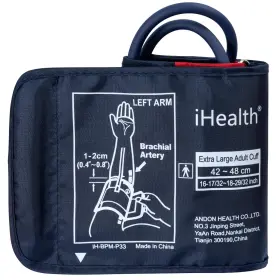 Ihealth 850044118137 Extra Large Adult Blood Pressure Cuff 16.5 Inch -18.9 42-48cm - Xl Replacemen