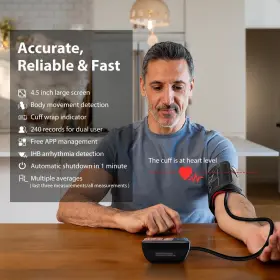 Ihealth 850044118823 Accu Wireless Blood Pressure Monitor With Bluetooth Cloud Storage Body Movem #2