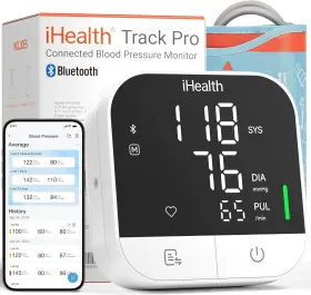 Kn-550lt Ihealth Track Pro Smart Upper Arm Blood Pressure Monitor Led Screen App - Nib