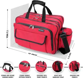 At06nursfulfill Inc Durable Nurse Travel Bag With Nursing Supplies Multi-pocketed Heavy-duty Nylo #2