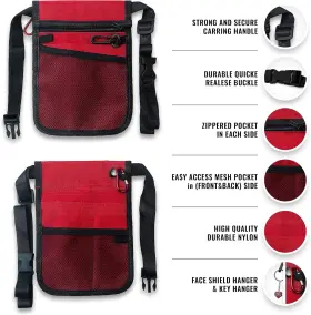 At06nursfulfill Inc Durable Nurse Travel Bag With Nursing Supplies Multi-pocketed Heavy-duty Nylo #3