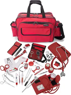 At06nursfulfill Inc Durable Nurse Travel Bag With Nursing Supplies Multi-pocketed Heavy-duty Nylo