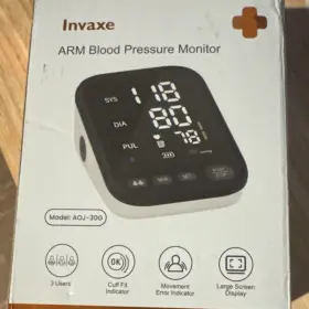 Invaxe Acu-30g Upper Arm Blood Pressure Monitor Digital Black White Large Screen