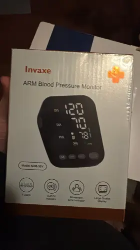 Arm-30y Invaxe Digital Upper Arm Blood Pressure Monitor Black 3 Users