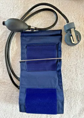 50280 Japan Cobalt Blue Sphygmomanometer Blood Pressure Monitor Gauge And Cuff #2