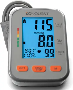Konquest 744110819533 Automatic Upper Arm Blood Pressure Monitor - Extra Large Cuff 12 Inch To
