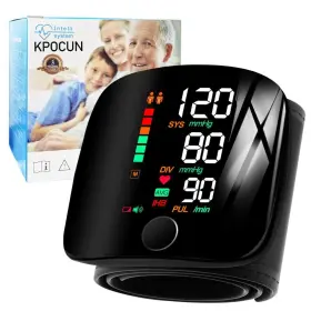 Kpocun 748253614413 Blood Pressure Monitor Automatic Wrist Machine Large Backlit Display Adjustab