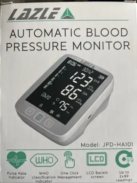 Lazle Automatic Hai0o1 Digital Blood Pressure Monitor Upper Arm Cuff Jpd-ha101