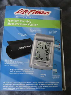 3mq1-lf Life Fitness Premium Portable Blood Pressure Monitor Upper Arm - New