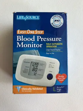 Lifesource 093764247675 Easy One Step Blood Pressure Monitor Accufit Large Cuff