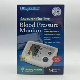 Lifesource 093764600470 Life Source Advanced One Step Blood Pressure Monitor In Box Medium Cuff Digital