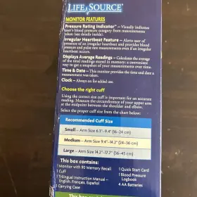 Lifesource 093764602382 Life Source Advanced One Step Blood Pressure Monitor Large Cuff/fre Shipping Usa #2