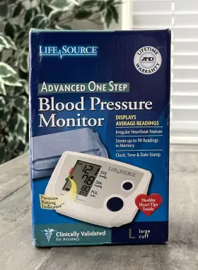 Lifesource 093764602382 Life Source Advanced One Step Blood Pressure Monitor Large Cuff/fre Shipping Usa