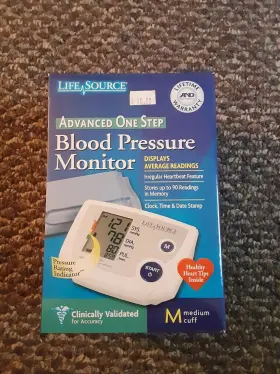 Lifesource 888912026208 Blood Pressure Monitor Advanced One Step Medium Cuff By
