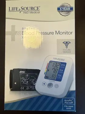Lifesource Ua-651av-ac Deluxe Digital Upper Arm Blood Pressure Monitor Accufit Plus Cuff