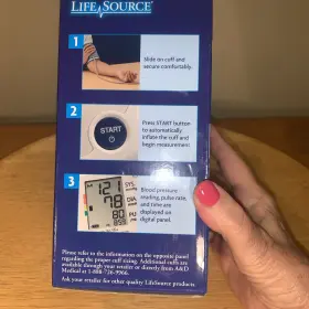 Us-767h Lifesource Ua-767h One Step Auto-inflation Blood Pressure Monitor Medium Cuff #2