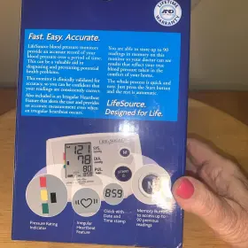 Us-767h Lifesource Ua-767h One Step Auto-inflation Blood Pressure Monitor Medium Cuff #3