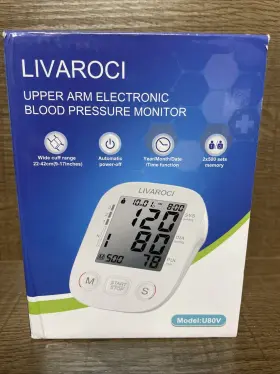 U80v Livaroci Upper Arm Electronic Blood Pressure Monitor Adjustable Bp Cuff Memory