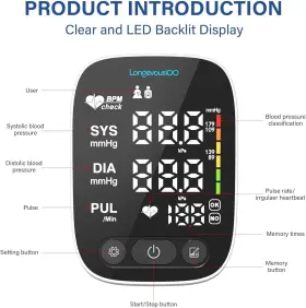 Aes-u382 Longevousioo Blood Pressure Monitor For Home Use Automatic Bp Machine Digital High Large #2