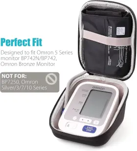 11c-1904-f Lotfancy Hard Case Travel Bag For Omron Bp742n 5 Series Upper Arm Blood #2