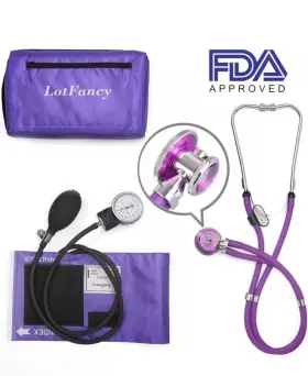11c-1913-o.1 Lotfancy Durable Aneroid Sphygmomanometer Stethoscope Kit Blood Pressure Bp Cuff Gauge Us #2