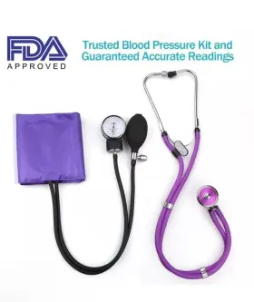 11c-1913-o.1 Lotfancy Durable Aneroid Sphygmomanometer Stethoscope Kit Blood Pressure Bp Cuff Gauge Us #3