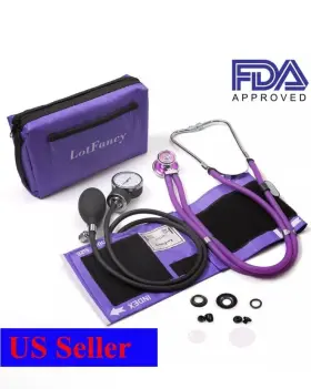 11c-1913-o.1 Lotfancy Durable Aneroid Sphygmomanometer Stethoscope Kit Blood Pressure Bp Cuff Gauge Us