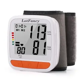 11h-2115-i.2 Lotfancy Wrist Monitor Adjustable Cuff 4.9 Inch -8.1 2 Users 180 Reading Memory Auto
