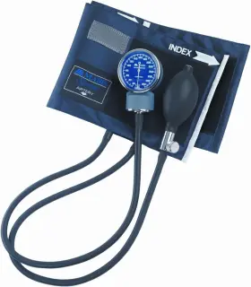 01-100-016 Mabis Aneroid Sphygmomanometer With Blue Nylon Blood Pressure Adult Large
